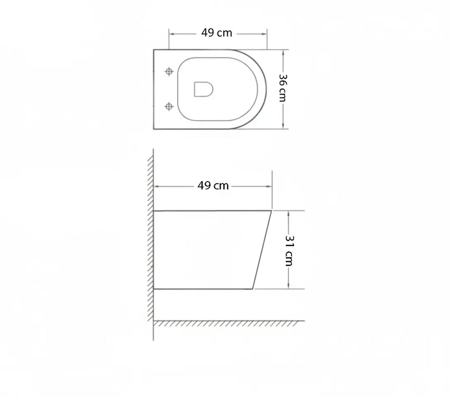 Vas WC Rimless - Calacatta White