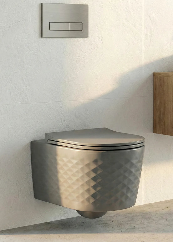 Vas WC Premium Rimless – Grey Matt Diamond 3D