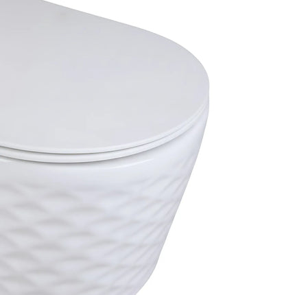 Vas WC Modern Rimless - Alb Lucios 3D