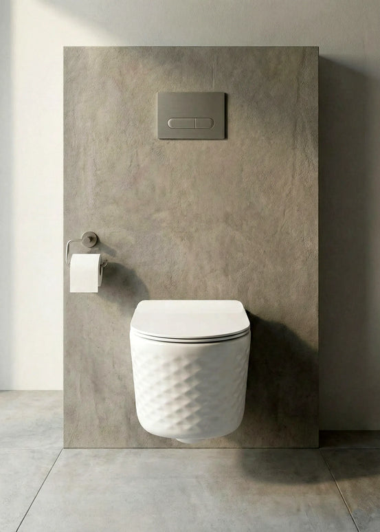 Vas WC Modern Rimless  –  Alb Lucios Diamond 3D