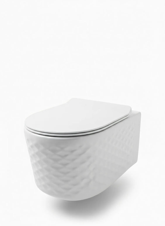 Vas WC Modern Alb Lucios  3D