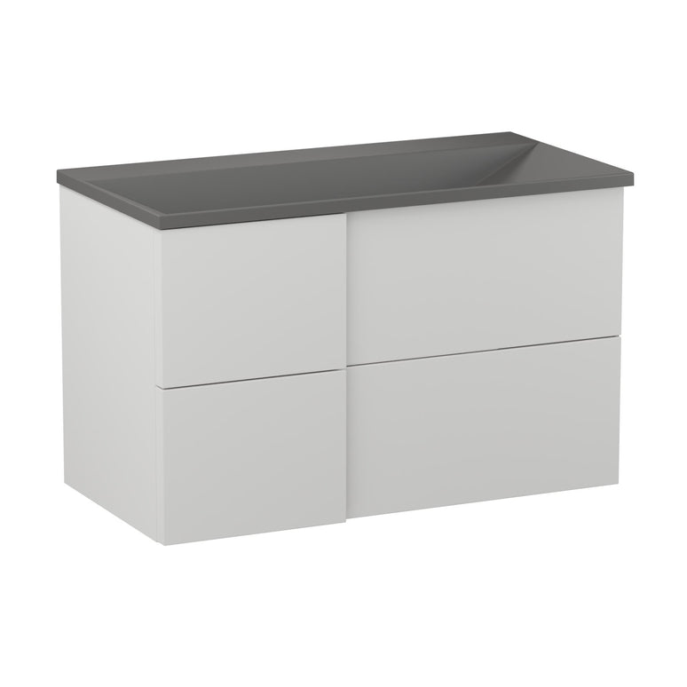 Mobilier de baie suspendat Edge 90 , White Grey