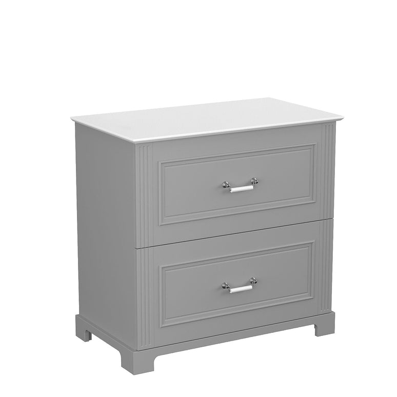 Mobilier de baie pe pardoseală cu blat, Oxford, Dark Grey