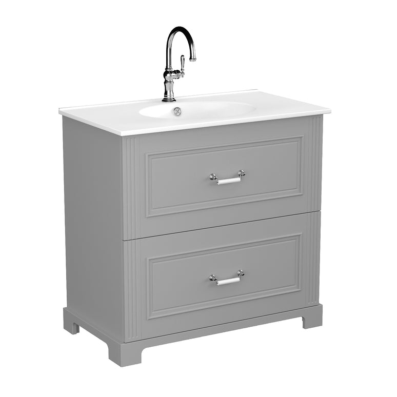 Mobilier de baie pe pardoseală Oxford, Dark Grey