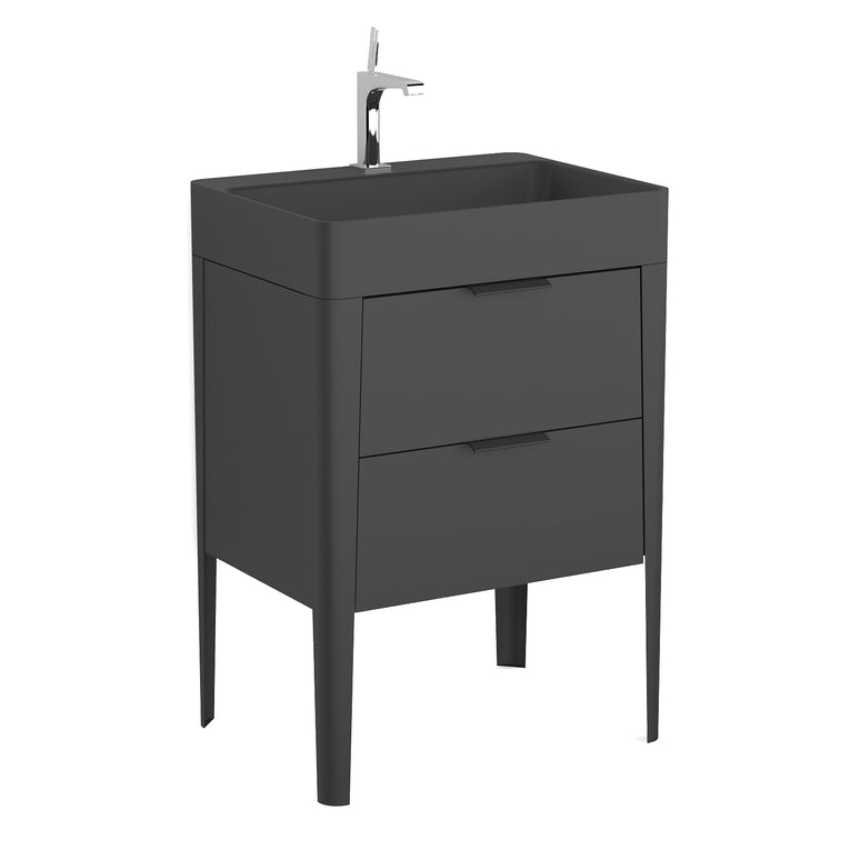 Mobilier de baie pe pardoseală Vibe, Black