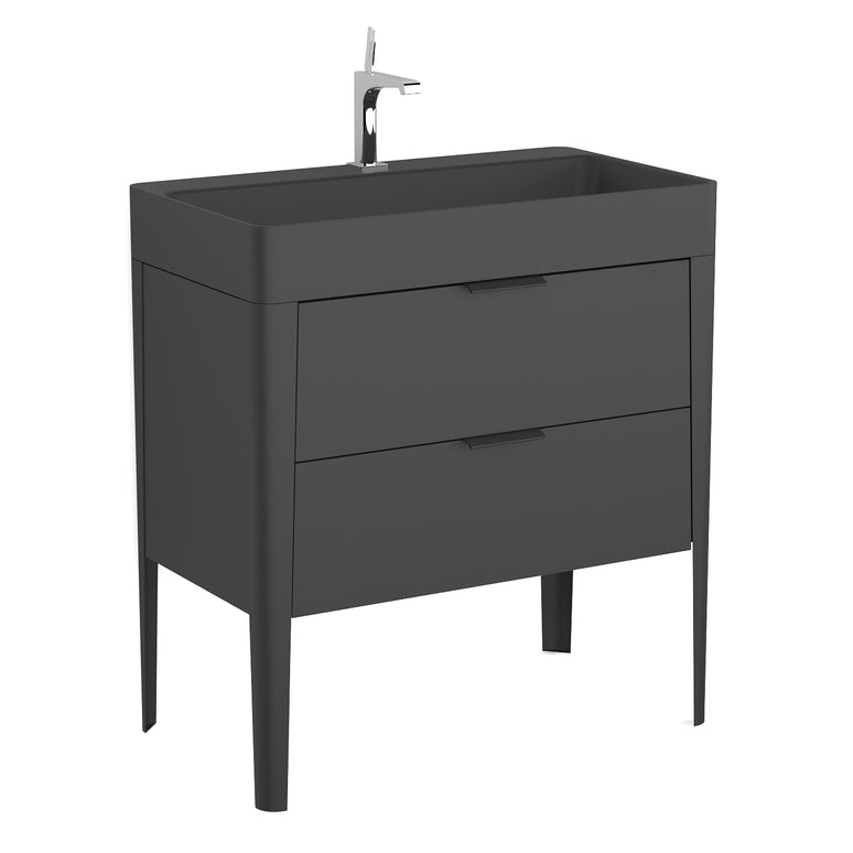 Mobilier de baie pe pardoseală Vibe, Black