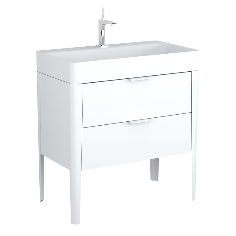 Mobilier de baie pe pardoseală Vibe, White Grey