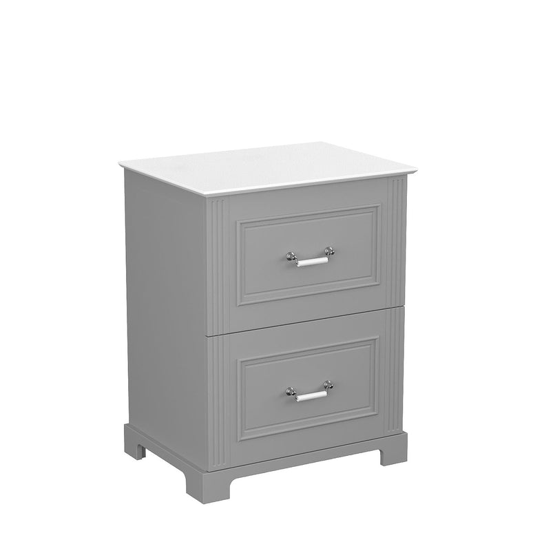 Mobilier de baie pe pardoseală cu blat, Oxford, Dark Grey