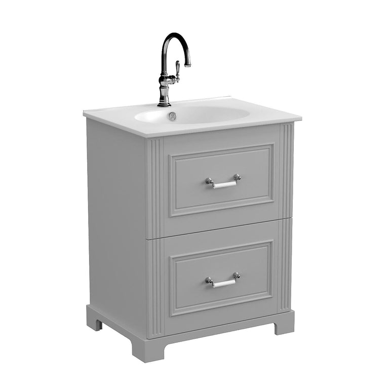 Mobilier de baie pe pardoseală Oxford, Dark Grey