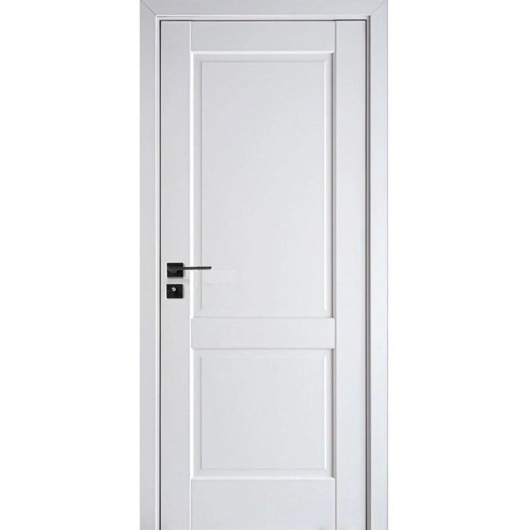Ușă de interior albă JYA-001 cu toc reglabil – stil clasic modern, complet echipată, livrare rapidă www.olivy.ro