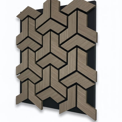 Panou riflaj decorativ Black Walnut  XYPT-01 – nuc închis