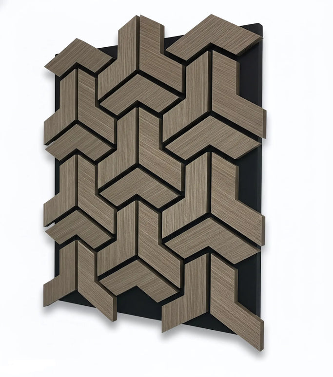 Panou riflaj decorativ Black Walnut  XYPT-01 – nuc închis