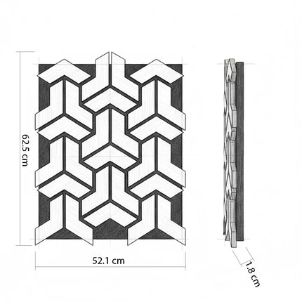 Panou riflaj decorativ Black Walnut  XYPT-01 – nuc închis