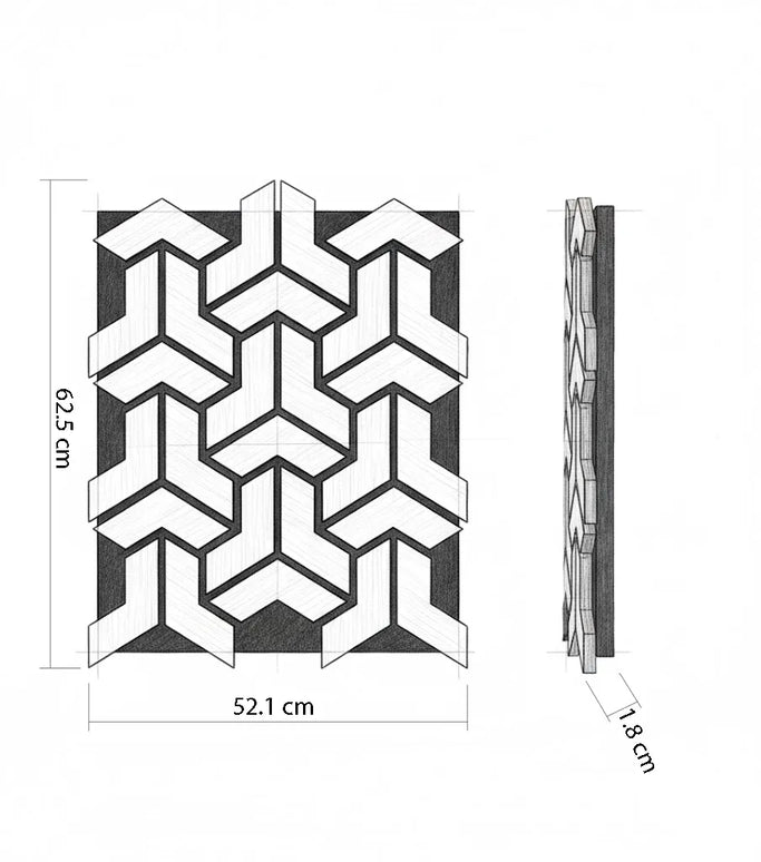 Panou riflaj decorativ Black Walnut  XYPT-01 – nuc închis