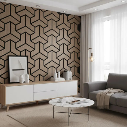 Panou riflaj decorativ Black Walnut  XYPT-01 – nuc închis