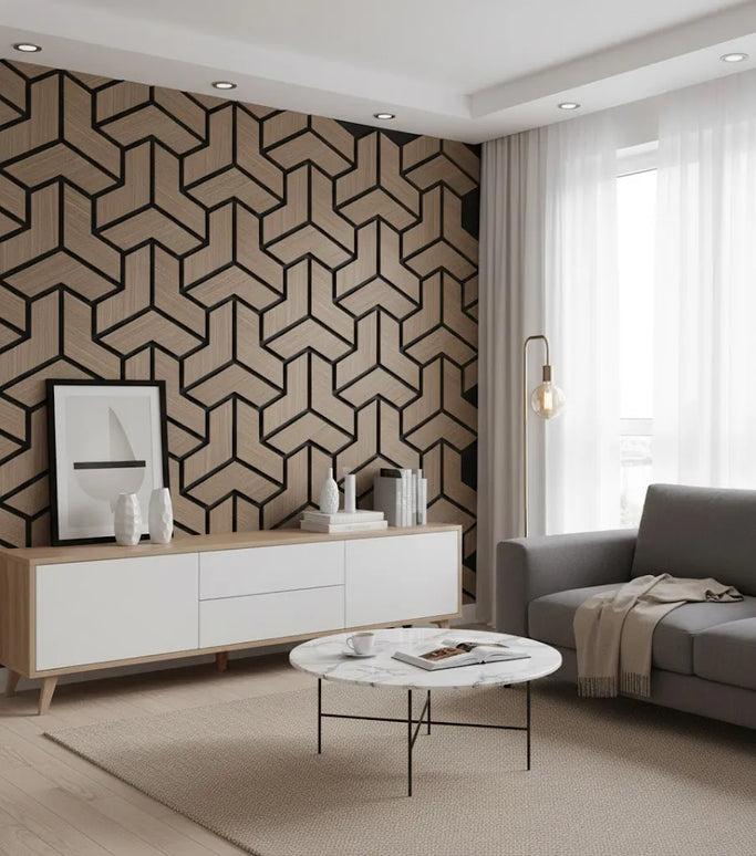 Panou riflaj decorativ Black Walnut  XYPT-01 – nuc închis