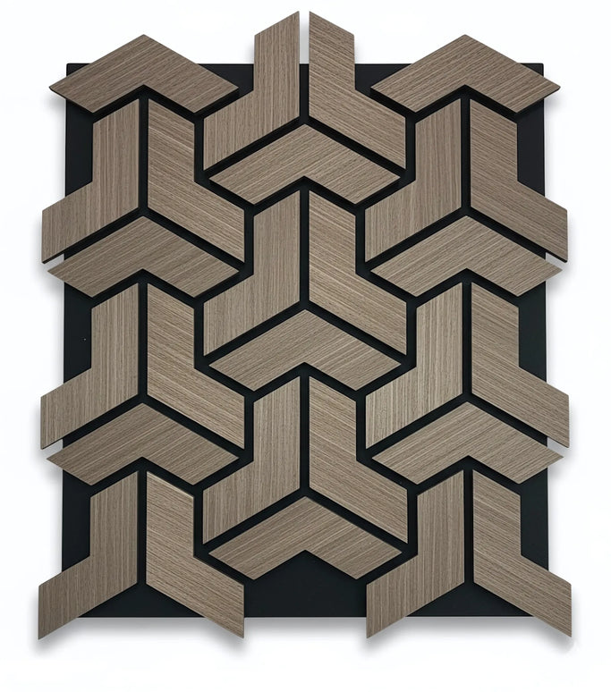 Panou riflaj decorativ Black Walnut  XYPT-01 – nuc închis