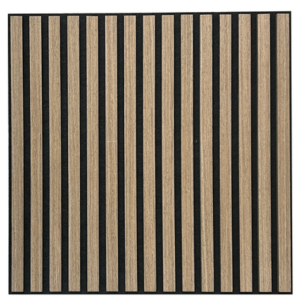 Panou riflaj MDF Black Walnut – 605x605x18mm, finisaj nuc închis