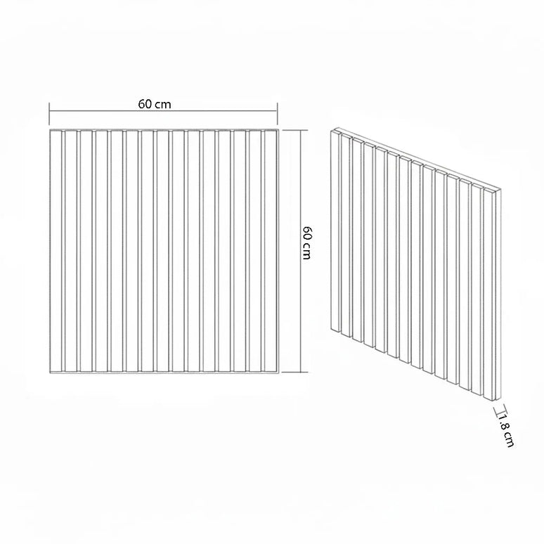 Panou riflaj decorativ XYPT-13 – lamele verticale nuc închis pe bază neagră