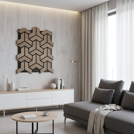 Panou riflaj decorativ Black Walnut  XYPT-01 – nuc închis