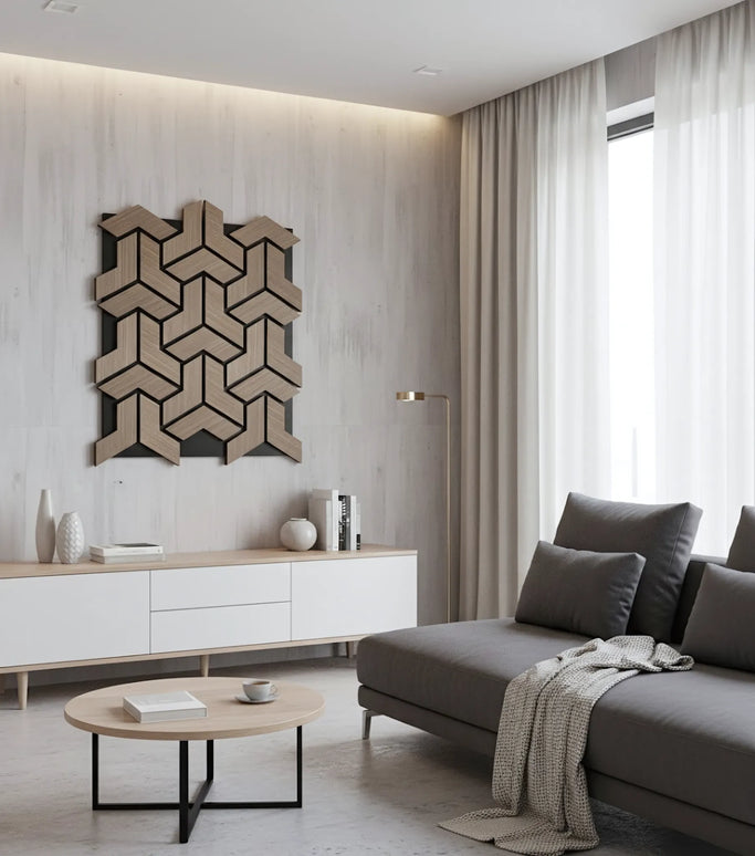 Panou riflaj decorativ Black Walnut  XYPT-01 – nuc închis