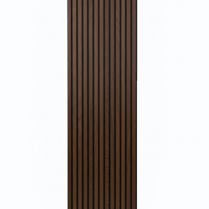 Panou riflaj decorativ Deep Walnut 001 – nuc închis intens cu fundal negru