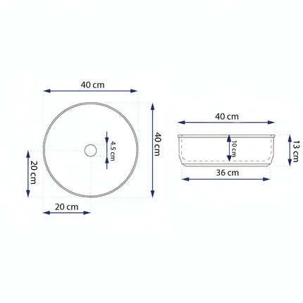 Lavoar ceramic rotund A747-P841M cu design marmorat