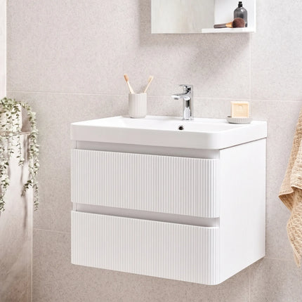 Mobilier de baie suspendat Accent Lux alb