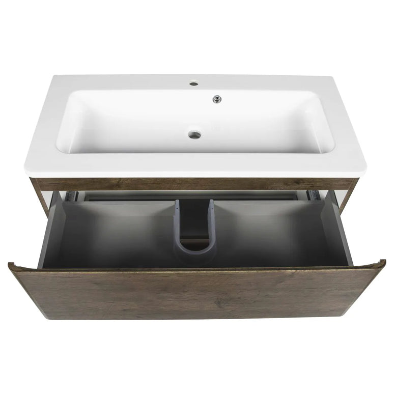 Mobilier de baie pe pardoseală Accent castan
