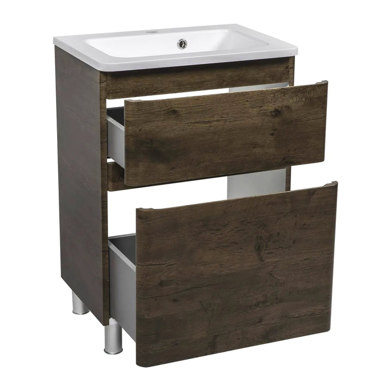 Mobilier de baie pe pardoseală Accent castan