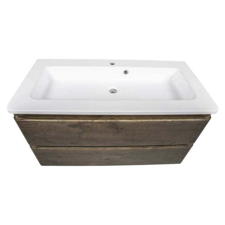 Mobilier de baie suspendat Accent castan