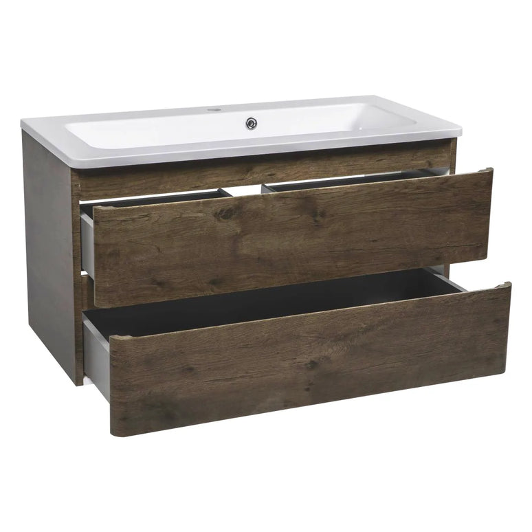 Mobilier de baie suspendat Accent castan