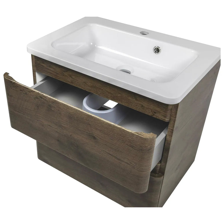 Mobilier de baie suspendat Accent castan