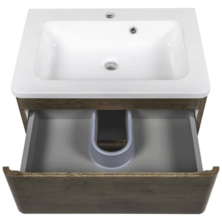 Mobilier de baie suspendat Accent castan