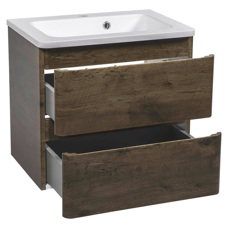 Mobilier de baie suspendat Accent castan