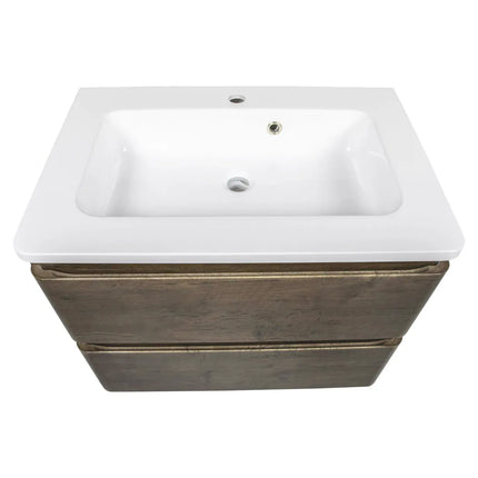 Mobilier de baie suspendat Accent castan