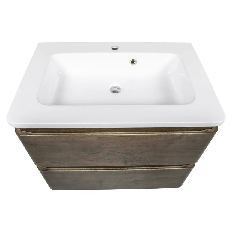 Mobilier de baie suspendat Accent castan