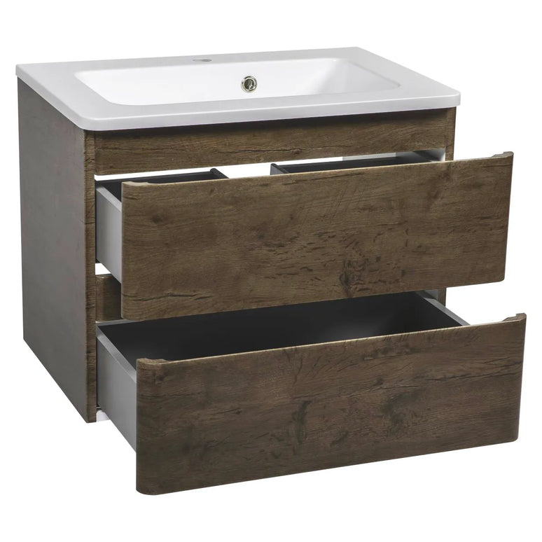 Mobilier de baie suspendat Accent castan