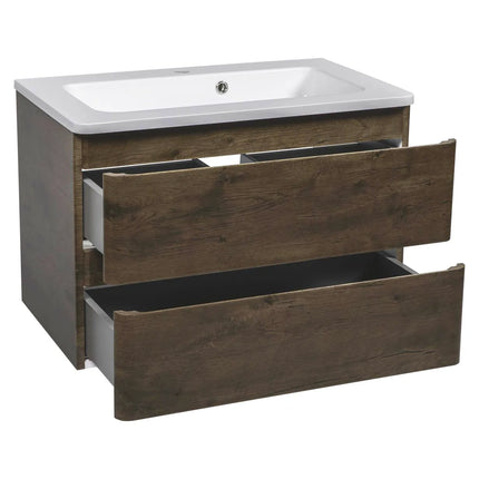 Mobilier de baie suspendat Accent castan