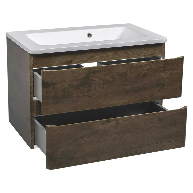 Mobilier de baie suspendat Accent castan