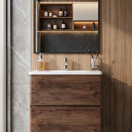 Mobilier de baie pe pardoseală Accent castan