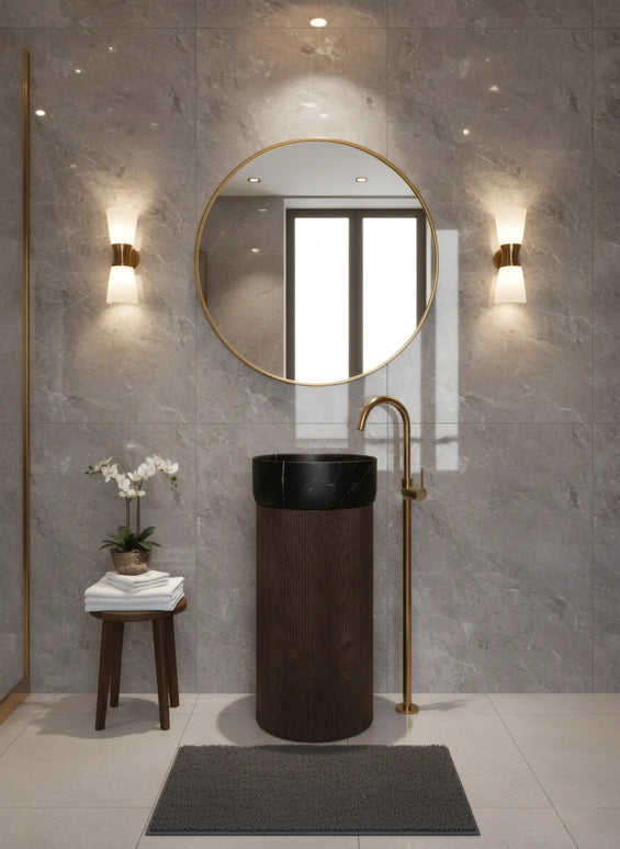 Lavoar Freestanding Premium din Lemn Masiv