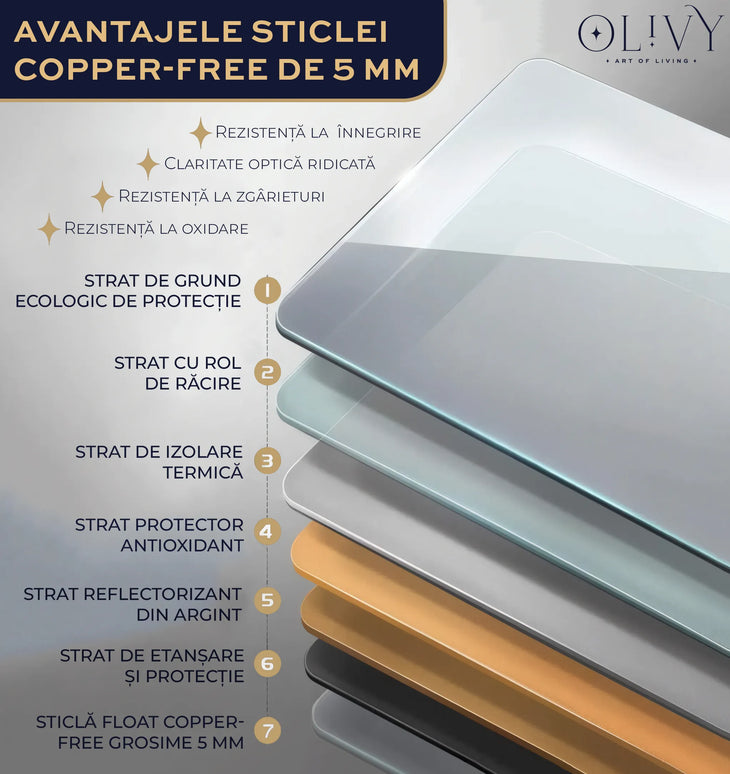 Oglindă baie LED 100x80 cm dreptunghiulară, dezaburire și touch control J-142