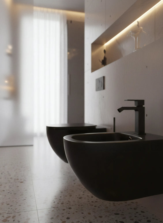 Bideu Suspendat Ceramic Black Matt