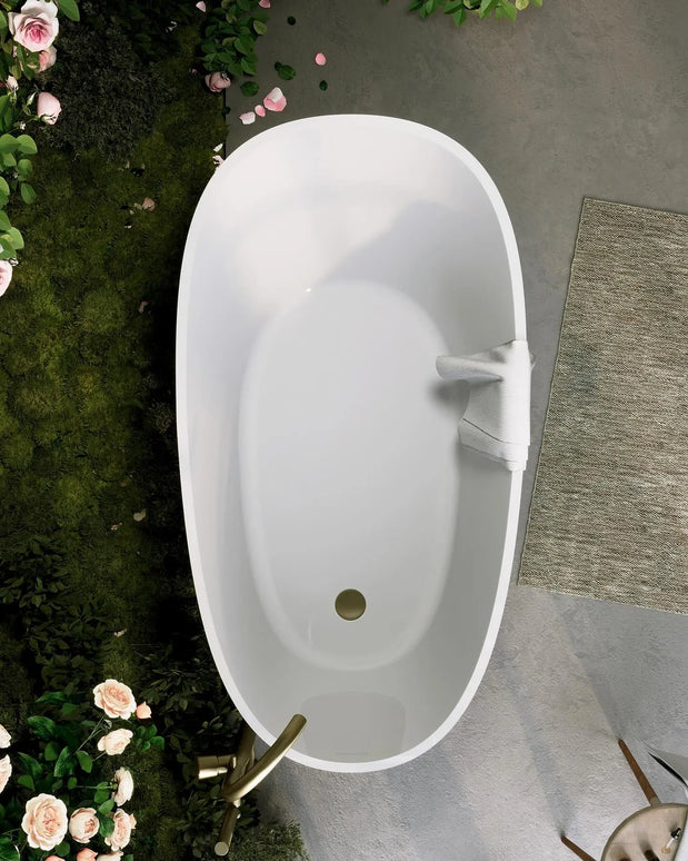 Cadă din compozit albă mată Valeria Miraggio
