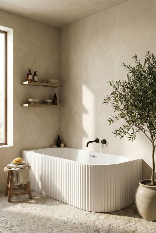 Cadă freestanding din acril Bali - colt stanga