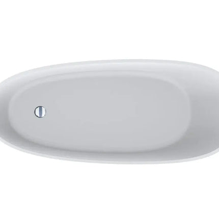 Cadă freestanding din compozit negru mat Marina, design oval 175 cm