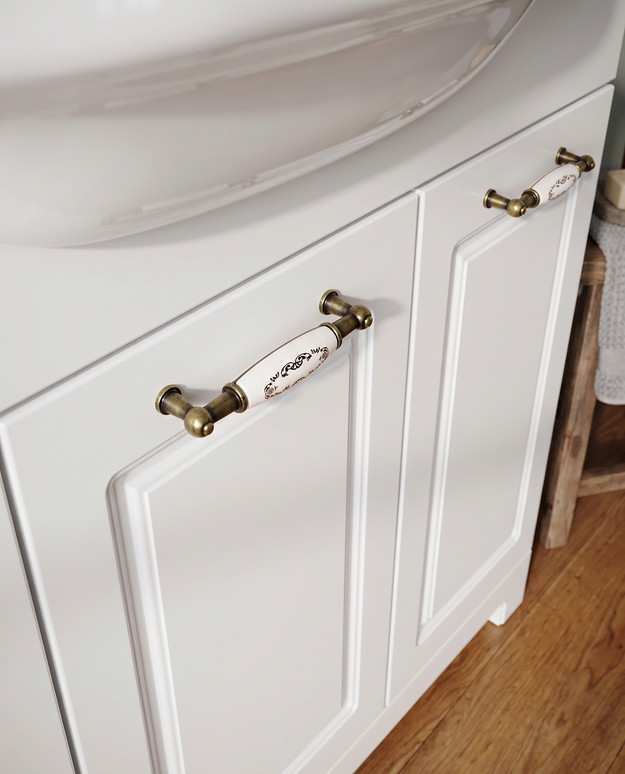Mobilier de baie pe pardoseală Classic Alb