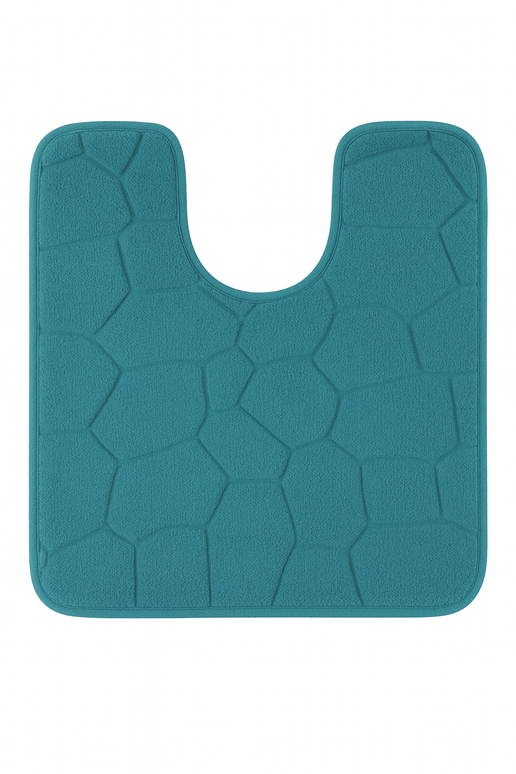 Covoras baie tip U, SANITARY, Microfibra, 45x45 cm, turcoaz, Patrat