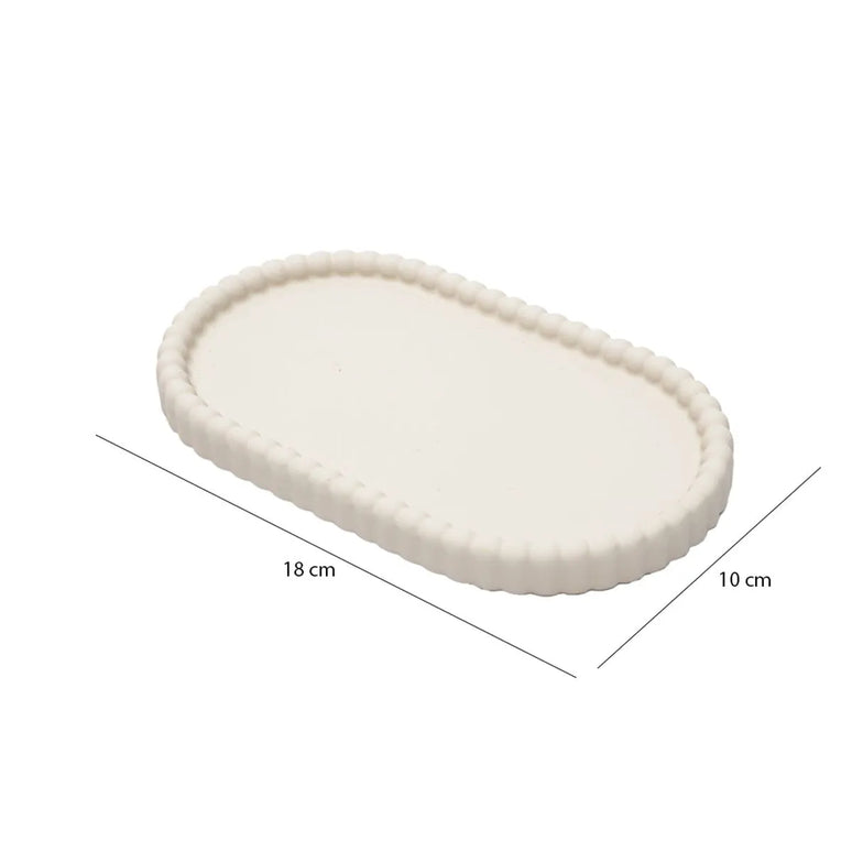 Set 3 piese accesorii de baie crem